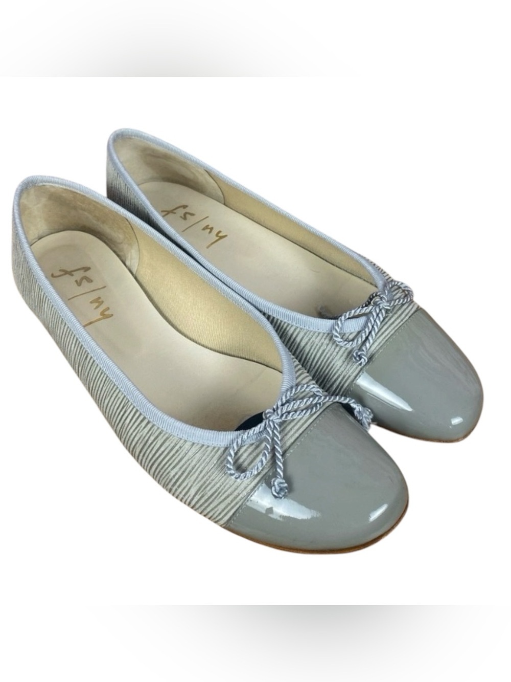 FS/NY Grey Ballet Classic Neutral Slip On Round Toe Flats Shoes Sz 8